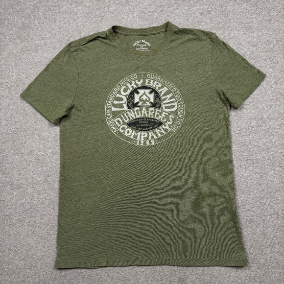Lucky Brand Other - Lucky Brand Graphic T Shirt Men's Size M Green Short Sleeve Stretch Casual